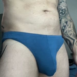 Mens Large Blue Bikini Brief